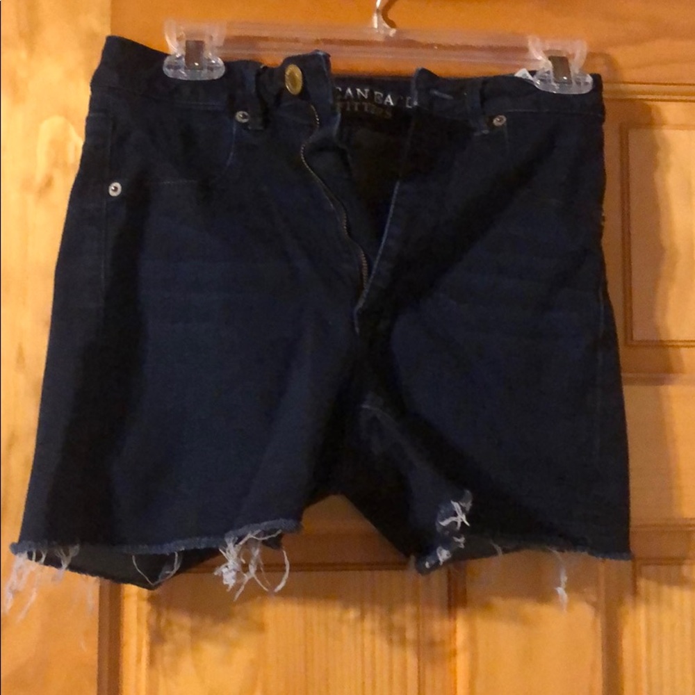 AE Dark blue stretchy jean shorts